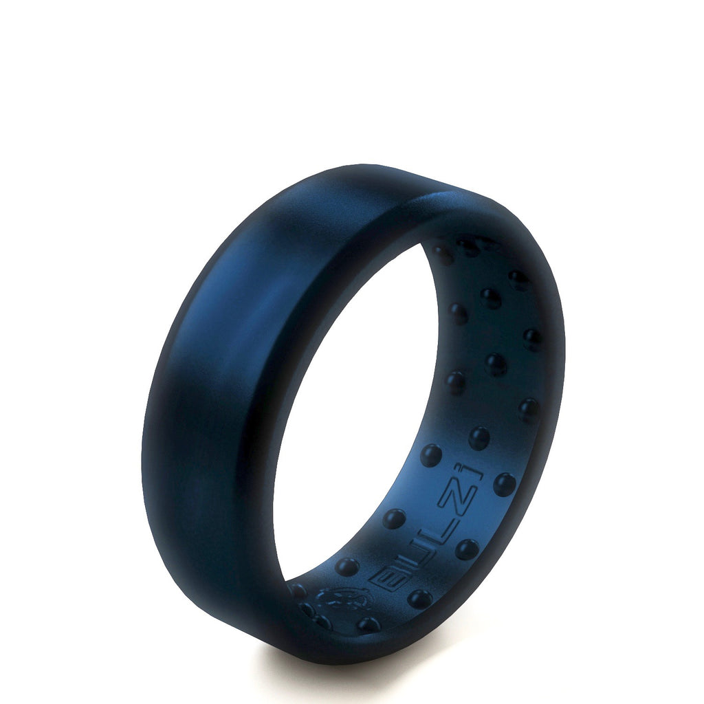 Blue silicone clearance wedding ring